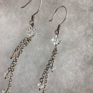 Handmade sterling silver and murano earrings